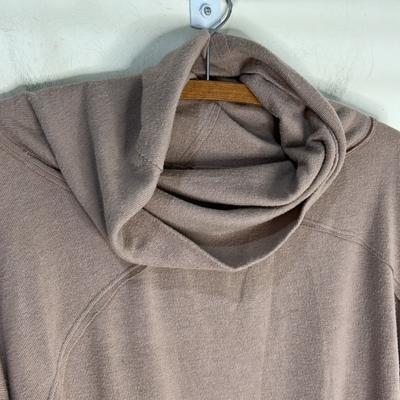 FREE PEOPLE WE THE FREE Cozy Time Funnel Neck Top Chocolate Size Small - Picture 4 of 16